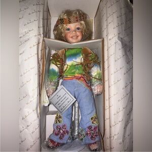 Colorful Hippie Doll with Blonde Hair